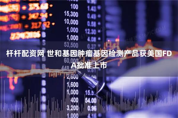杆杆配资网 世和基因肿瘤基因检测产品获美国FDA批准上市