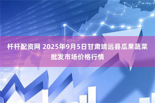 杆杆配资网 2025年9月5日甘肃靖远县瓜果蔬菜批发市场价格行情